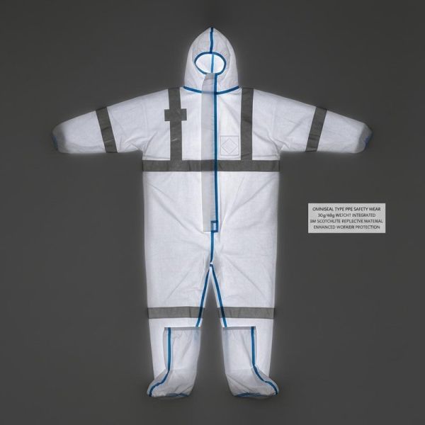 Omniseal Type PPE Safety Wear 30g 60g Weight Integrated 3M Scotchlite Reflective Material for Enhanced Worker Protection