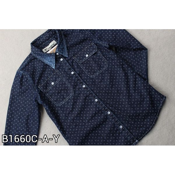 5.7oz Lightweight Shirt Flower Floral Denim Fabric Thin Printed Denim Fabric