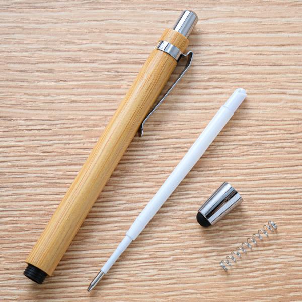 Custom LOGO Eco Friendly Bamboo Gel Ballpoint Pens Bamboo Pen Erasable