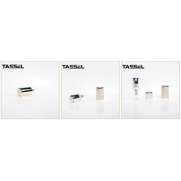 Press Series Crimp Spray Pump Non Spill Airless Makeup Pump PP - Aluminium