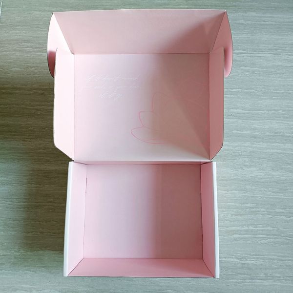 Почтовые ящики из розового картона для экологически чистой упаковки