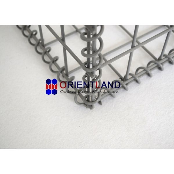 Galvanised Bs En Iso 10244-2 Weld Mesh Gabions With Helical Binders