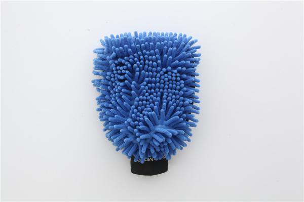 Blue color microfiber plush chenille car cleaning detailing house cleaning wash mitts/gloves