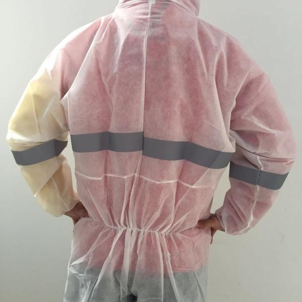 Non Woven Disposable Coverall Suit / Disposable Work Coveralls S-XXXL Size
