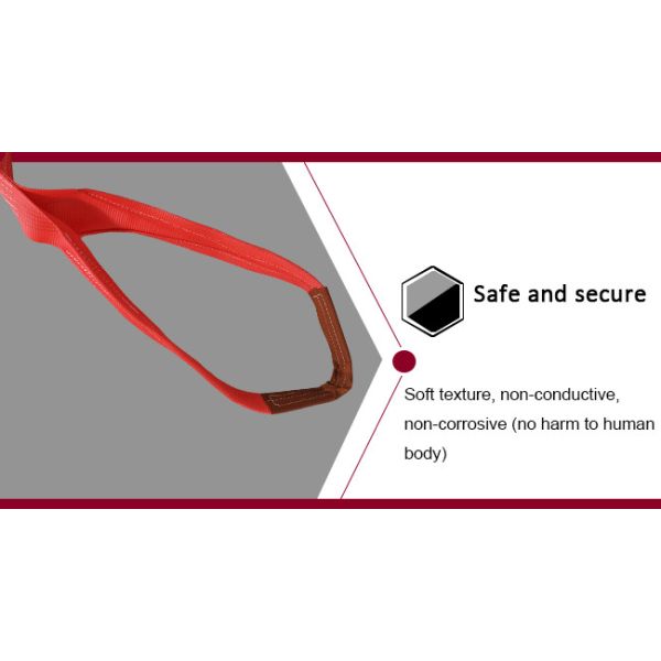 Flat Woven Pattern Eye And Eye Sling Polyester Webbing Lifting Sling Belt