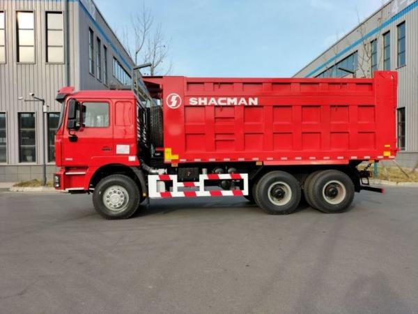 SHACMAN Heavy Duty Dump Truck F3000 6x4 375Hp EuroV Red Tipper 10 Tyres