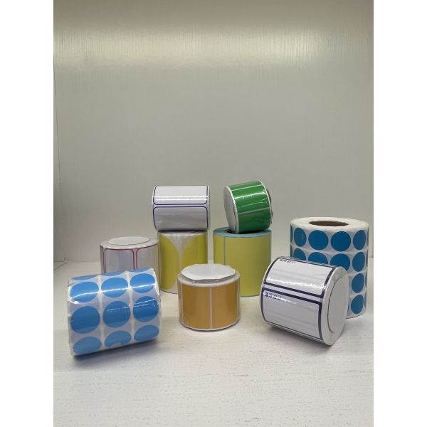 Industrial Colorful Thermal Label Sticker Blue Pink Colored Adhesive Labels Roll