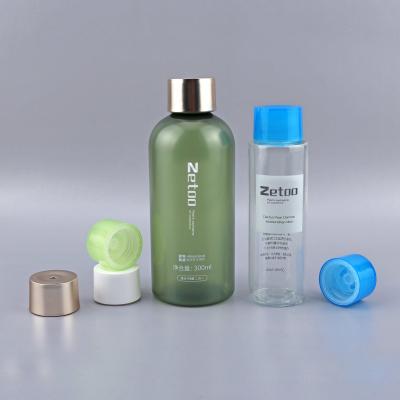 Botella cosmética de plástico redonda de 50 ml - 500 ml Botella cosmética de PET con tapa de 35 mm de diámetro