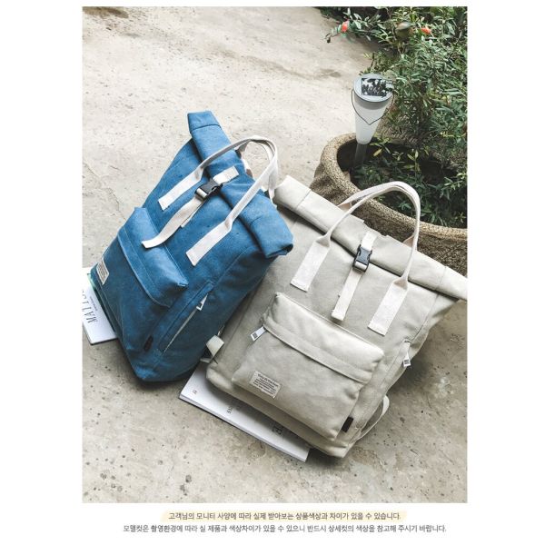 Produced and Hot sell the Handle of Canvas Backpack