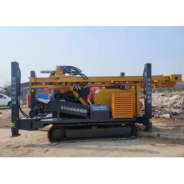 Crawler Borehole 380V Water Well Drilling Rig Mining Pneumatic Dth