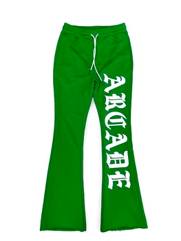 Custom Logo 100% Cotton Fabric Flare Track Jogger Wholesale 3d  Sweatsuits Men Sweatpants Stacked Sweat Men'S Pants