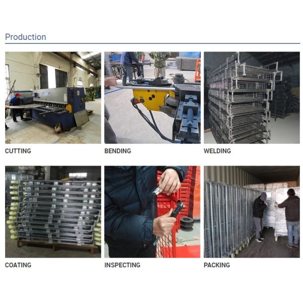 Steel Wire Warehouse Cage Trolley Collapsible Rolling Security Cage High Strength