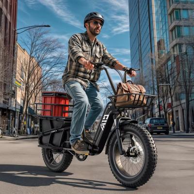 Family 48v 750w Electric Bike  Carry Kids  Front Near Box  Family Long Tail  Ebike Velo  Cargo for Pets  Camping