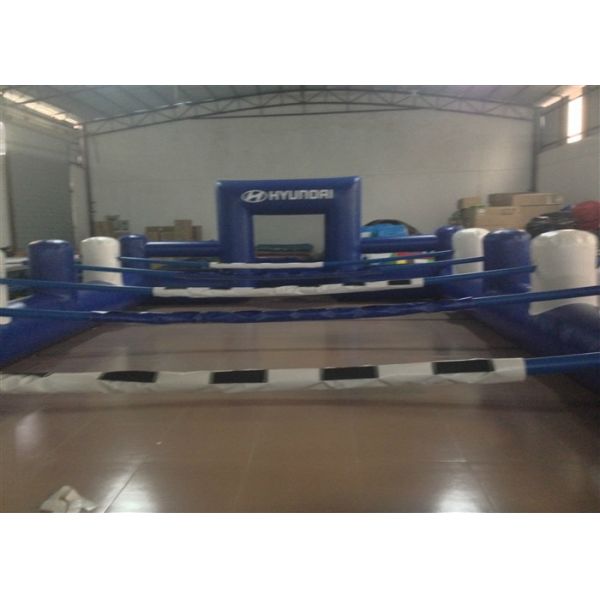 Outdoor Funny Inflatable Football Games Digital Printing dark blue customized inflatable football area