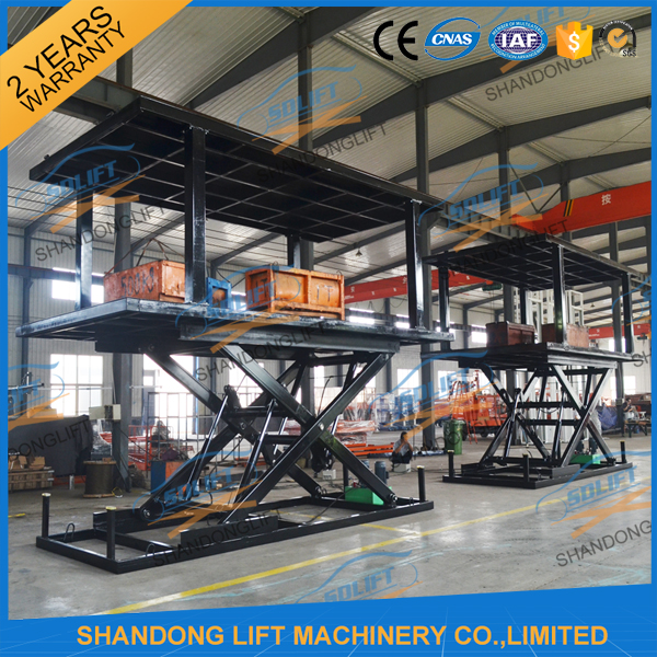 CE ISO SGS Double Deck Car Parking System / 2.5T 2 Car Automotive Vehicle Lifts