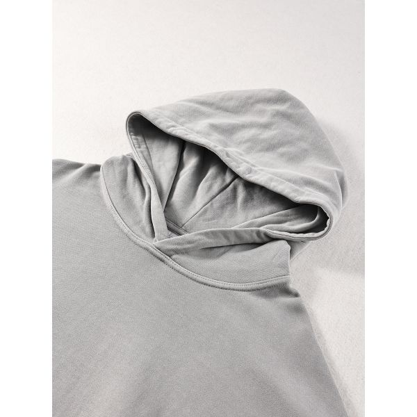 Высококачественный сублимированный стройный фит тяжелый вес пушистый черный чистый хлопок 420г промытый ретро толстый кроссовка