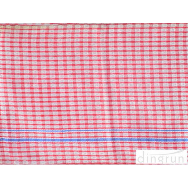Personalized Plaid Woven Kitchen Tea Towels With Terry Loop Different Color