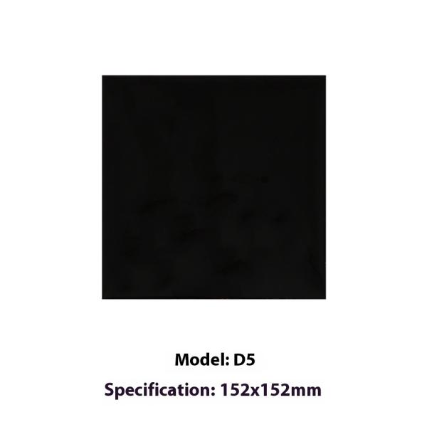 Black White 152x152mm Glossy Ceramic Wall Tiles for Bathroom