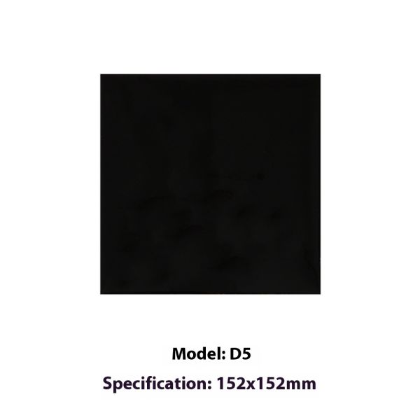 Black White 152x152mm Glossy Ceramic Wall Tiles for Bathroom