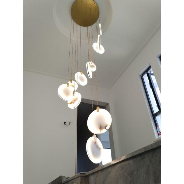 Испанское современное искусство дизайн лестница отель вилла декорация гипсовый потолок свет освещение