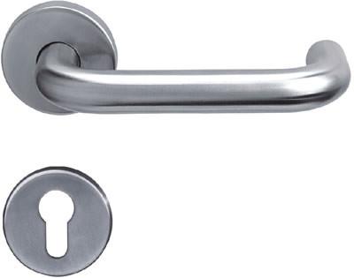 Euro Style 316 Stainless Steel Door Handles Tube Lever Type For Wooden Metal Door