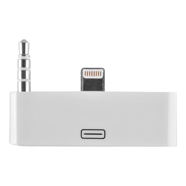 colorful 30pin to 8 Pin AUDIO ADAPTERS converter for iPhone 5 5s 5c Itouch Nano 7 white