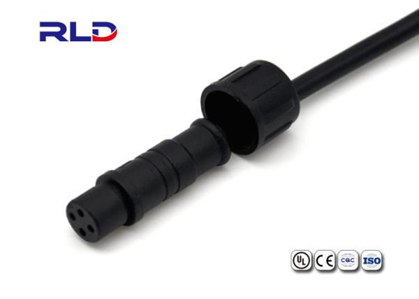 2 conector de cabo fêmea masculino impermeável da extensão do conector de cabo do PIN do PIN 3