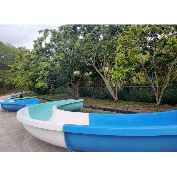 Multi Lane Type Spiral Fiberglass Water Slides Customized
