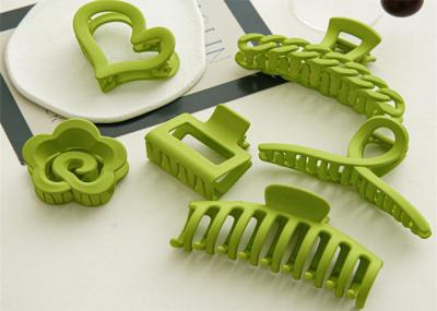 Summer mint green flower heart resin grasping hair clipper accessories cross hollow hair clip hair long shark clip
