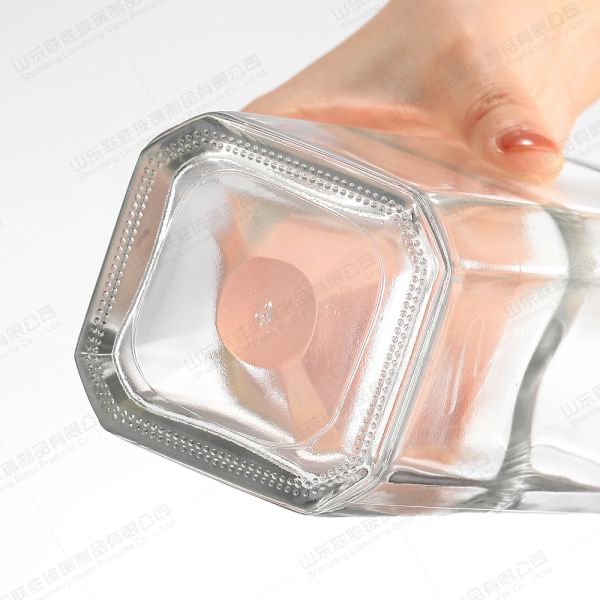 Rubber Stopper 100ml 250ml 500ml 750ml Plain Classic Transparent Glass Liquor Bottle