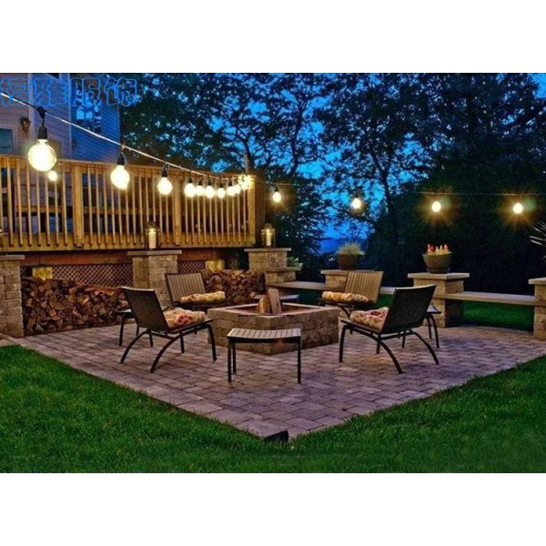 S14 Outdoor Waterproof Lamp String 15M 15 Head Festival Decoration Outdoor Waterproof Lamp String