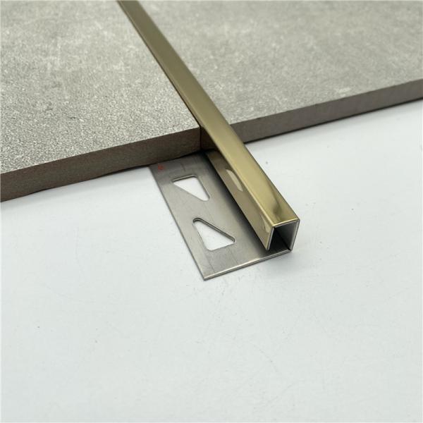Anti Rust Flat Trim 304 316 Stainless Steel Flat Tile Trim Ceramic Tile Strips For Wall Ceiling Decoration