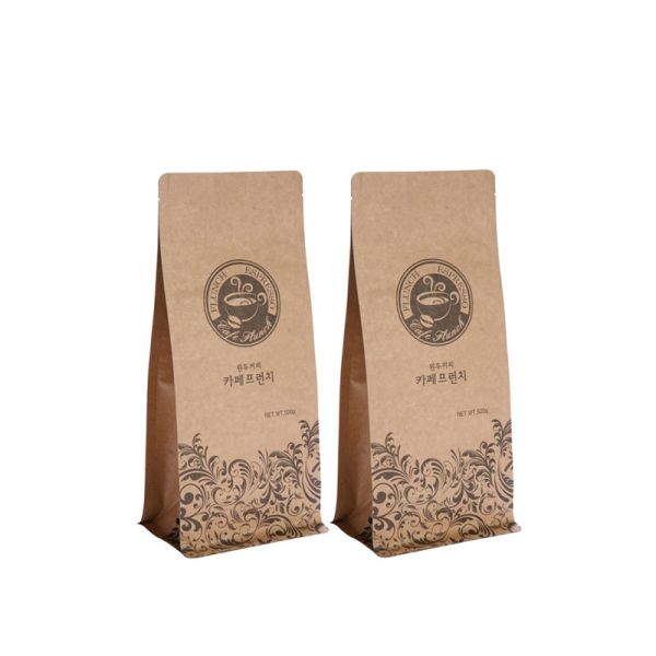 Biodegradable мешок Kraft бумажный не стоит вверх Compostable никакой запах для еды гайки чая кофе