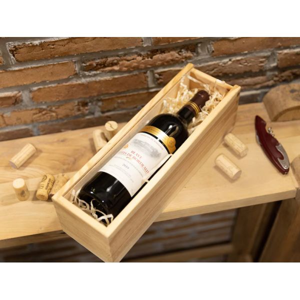 Rectangle Wooden Wine Box with Burned Printing Personalized Anniversary Wedding