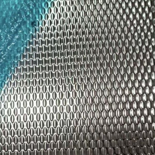 3D Embossed Stainless Steel Sheet Rice / Bead / Rhombus SS Sheet for Decorations