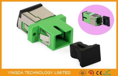 Adaptador óptico da fibra do SC APC do obturador do metal complacente simples do auto com ANSI Bellcore