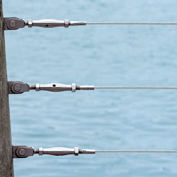 Cables de acero inoxidable 316 de 12 mm para balaustradas y rieles de cubierta