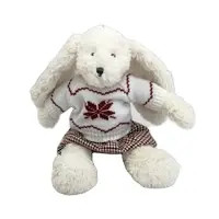 OAINI Fluffy Baby Toy Plush Bunny Toy Soft Fabric PP Cotton Stuffed Animal Toy