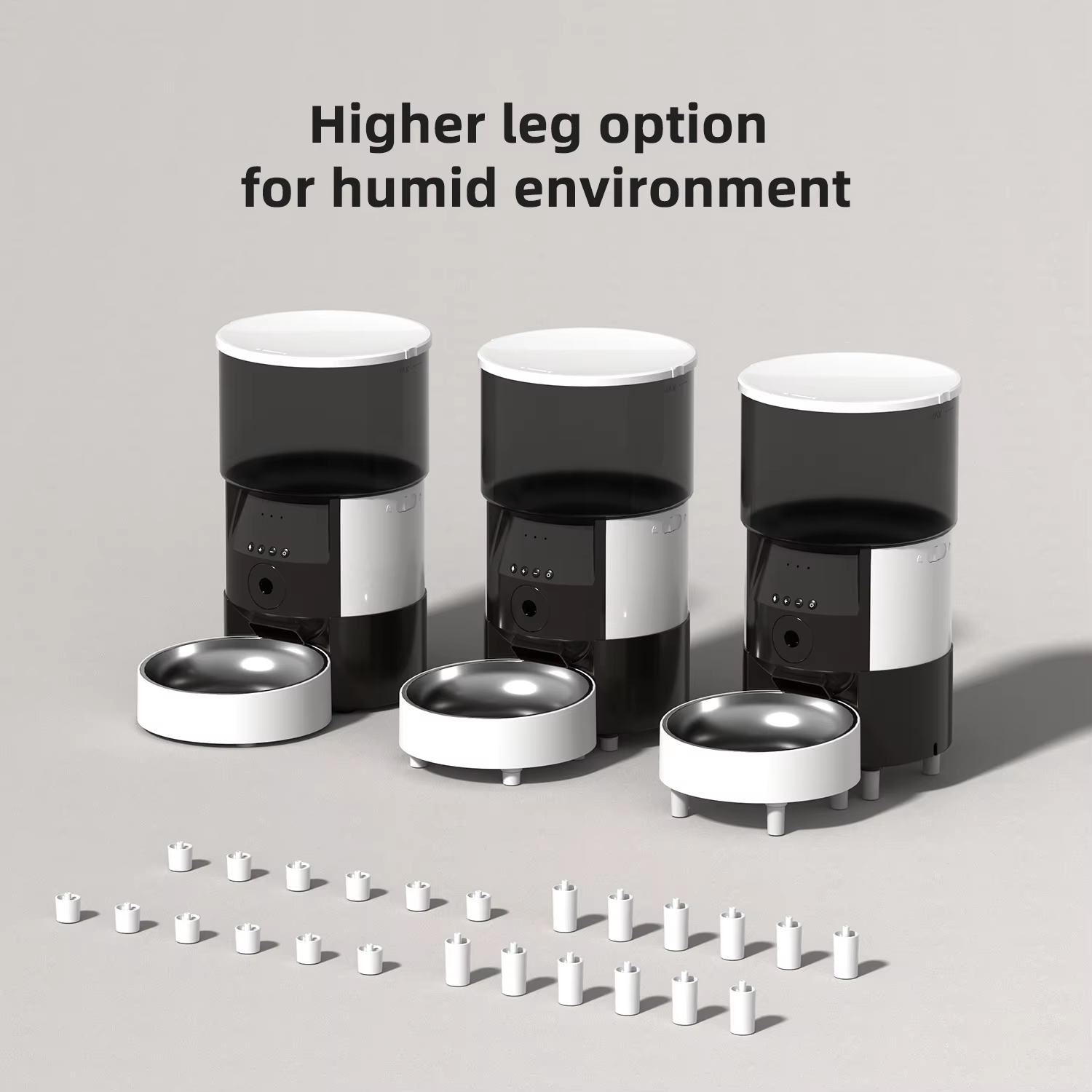 Intelligent Timing 720P Camera Automatic Feeder Eco-Friendly Solid Plastic Bowl Quantitative Cat/Dog Food Machine Power Charge