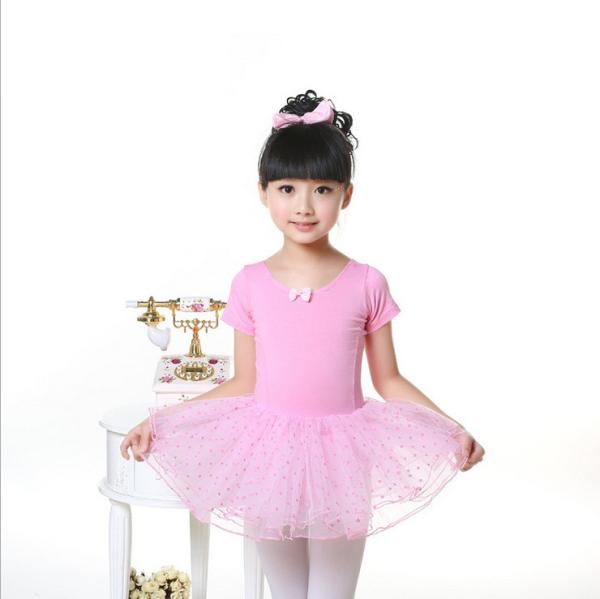 girl's dance tutus veil bitter fleabane dress costumes with short or long sleeve to choose