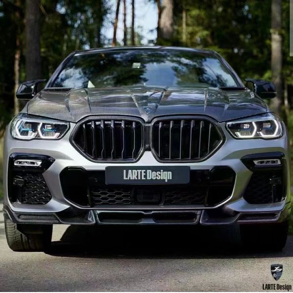 Venta caliente G06 X6 Carrocería de fibra de carbono Forbmw X6 Carrocería de fibra de carbono Capa delantera de la pala trasera del difusor