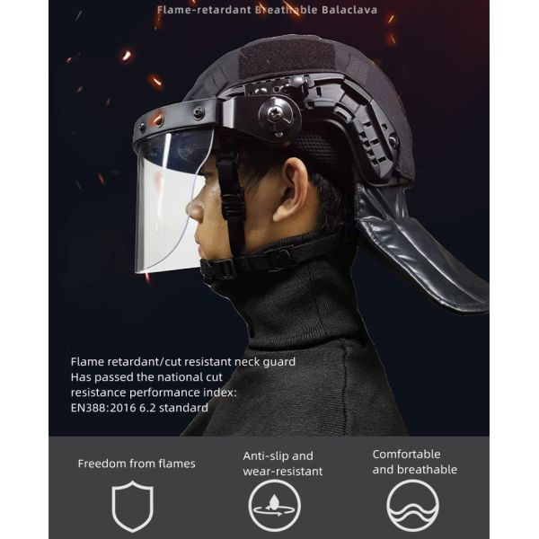 Customized Flame Retardant Tactical Cut Resistant Neck Guard Composite Fabric Anti-cutting