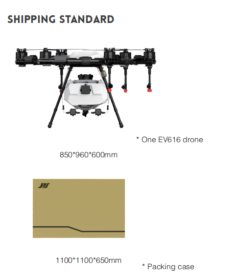 Drones de pulverização agroalimentares da série EV6 Axis com bateria de 18000mah