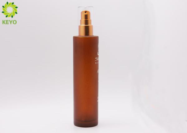 Frosted Colored Argan Skin Hair Oil Cosmetic Pump Bottles , Cosmetic Empty Bottles