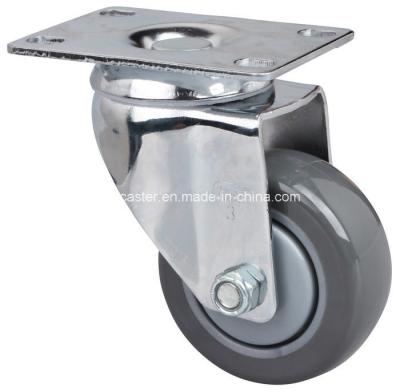 Edl Chrome 4 130kg Rigid PU Caster Wheel with Ball Bearing 5704-77 Smooth Movement