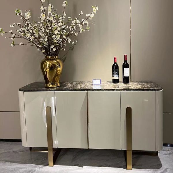 Marble Face Luxury Sideboard Cabinets With Drinks Fridge