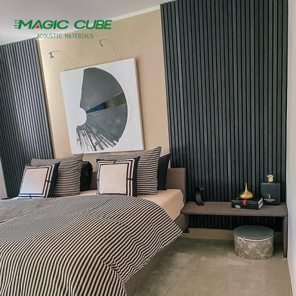 Moderno design revestimento acabamento de carvalho de madeira de ardósia painel acústico para decoração de edifícios