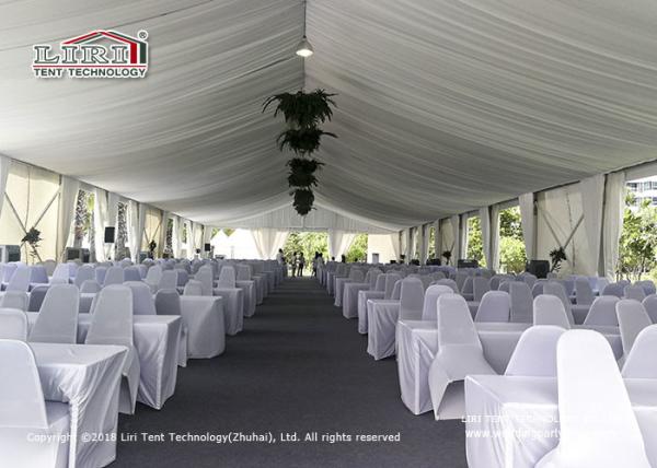 Custom Big Outdoor Event Tents White Party Tents With Tables Chairs Wedding Tent