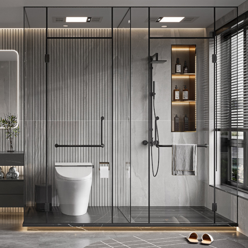 Tempered Glass Shower  Bathroom Glass Shower Door,10mm 12mm Glass Shower Enclosure Room