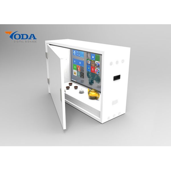 Aluminium Housing Transparent LCD Showcase Wall Mounted / Desktop Type